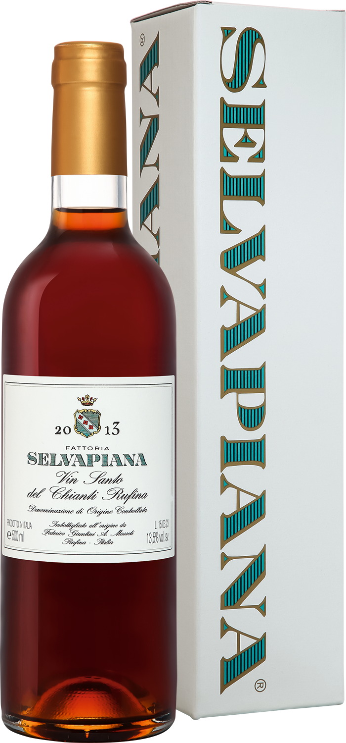 Вин Санто Дель Кьянти DOC Руфина Фаттория Сельвапьяна в подарочной упаковке 2015 0.5 л