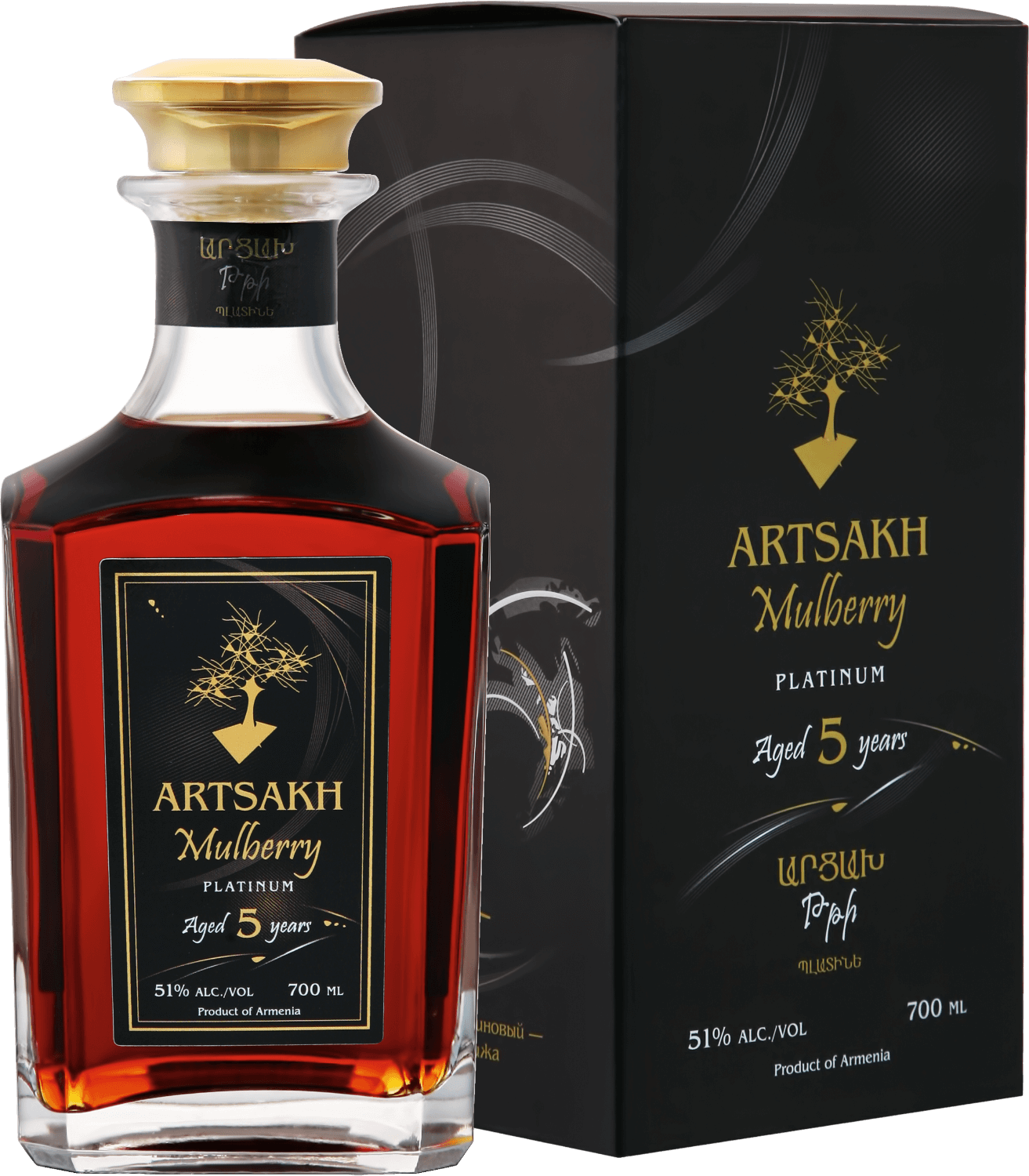 Арцах Тутовый Платиновый в подарочной упаковке 0.7 л