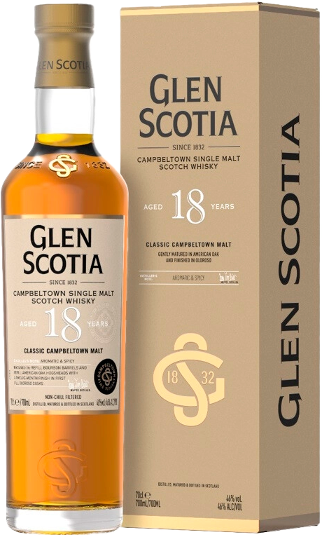 Глен Скоша Кэмпбелтаун 18 лет односолодовый шотландский виски в подарочной упаковке 0.7 л