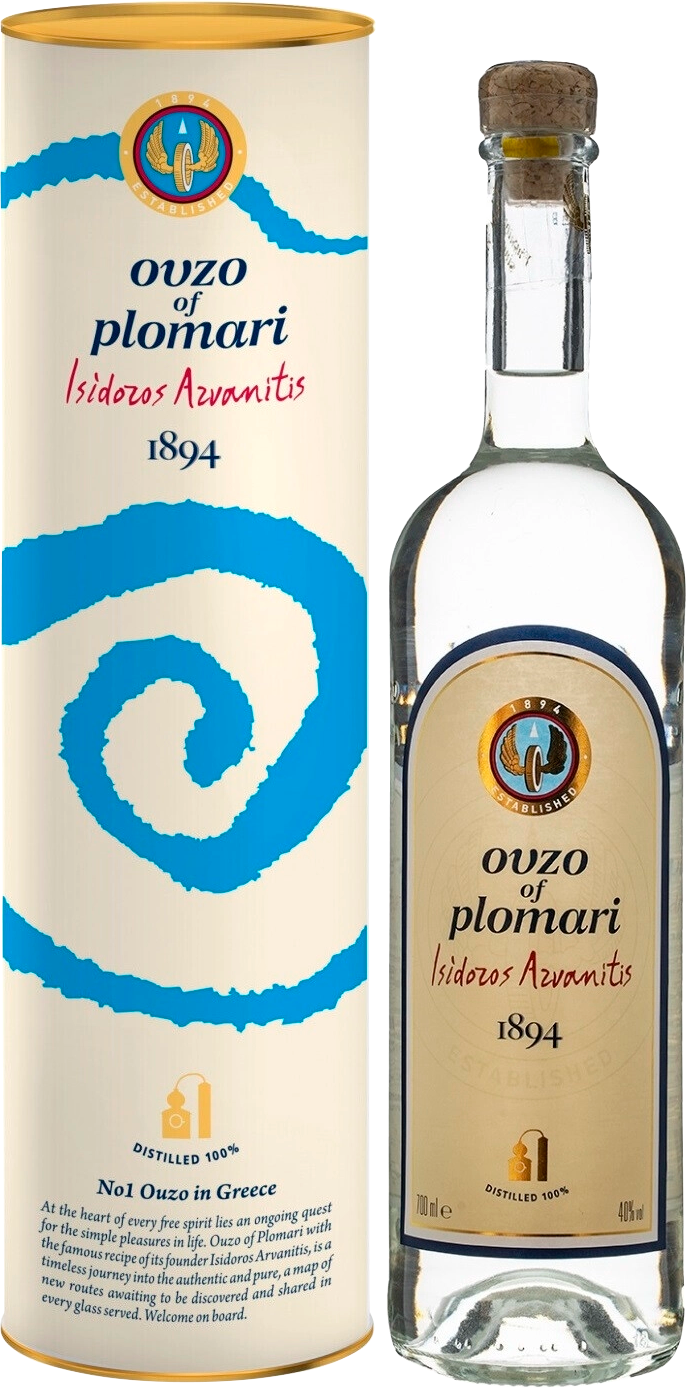 Водка Ouzo Plomari Isidoros Arvanitis (gift box) Ouzo Plomari Isidoros Arvanitis (gift box)