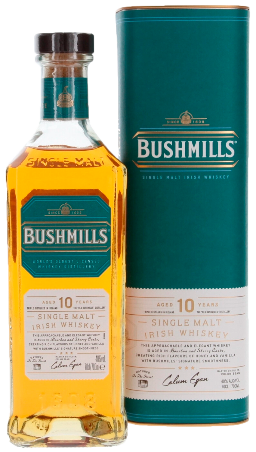 Бушмиллс 10 лет односолодовый ирландский виски в подарочной упаковке 0.7 л