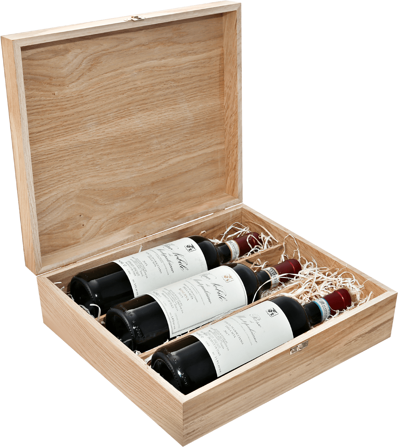 Подарочные наборы Gift box Gracciano della Seta for 3 bottles, oak  (Gracciano della Seta подарочная упаковка из дуба под 3 бутылки), купить в  магазине в Тюмени - цена, отзывы