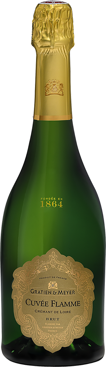 Игристое вино и шампанское Cuvee Flamme Blanc Brut Cremant de Loire AOC Gratien & Meyer Кюве Фламм Блан Брют Креман де Луар AOC Гратьен & Мейер 0.75 л