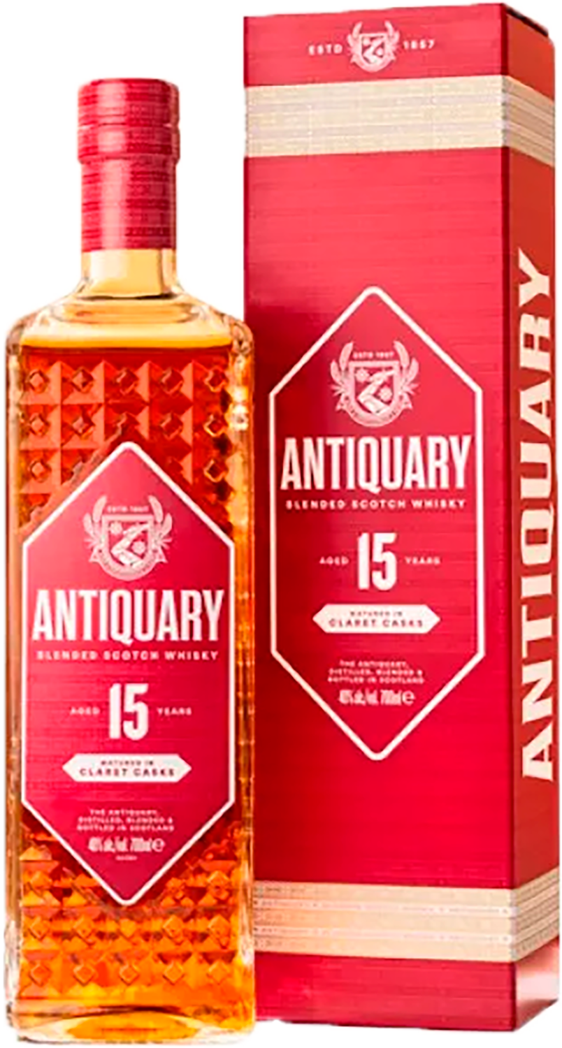 Антиквари Купажированный Виски 15 лет в подарочной упаковке 0.7 л
