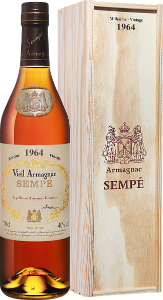 Арманьяк Sempe Vieil Vintage 1964 Armagnac AOC (Подарочная упаковка), 0.7 л в Тюмени