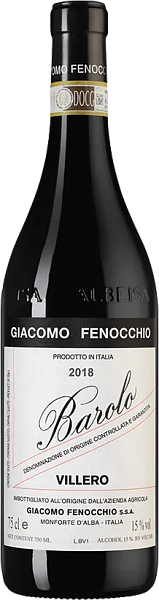 Barolo DOCG Villero Giacomo Fenocchio, 0.75 л в Тюмени