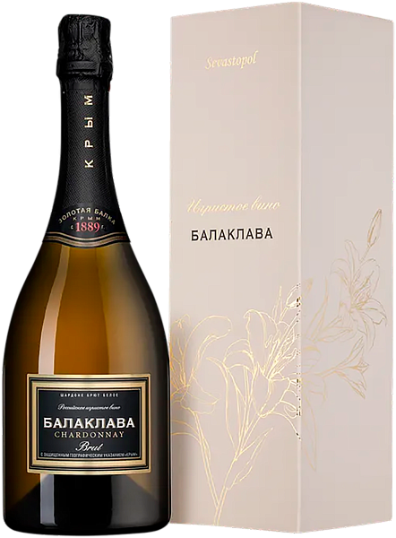 Balaklava Chardonnay Brut Crimea Zolotaya Balka (gift box), 0.75 л в Тюмени