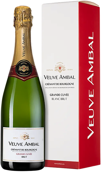 Grande Cuvee Blanc Cremant de Bourgogne AOC Brut Veuve Ambal (gift box), 0.75 л в Тюмени