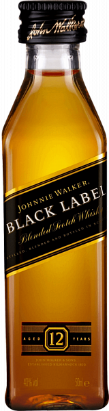 Johnnie Walker Black Label Blended Scotch Whisky, 0.05 л в Тюмени