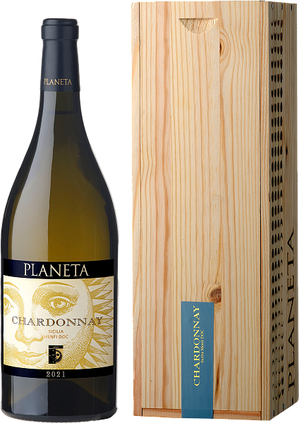 Chardonnay Menfi DOC Planeta (wooden box), 1.5 л в Тюмени