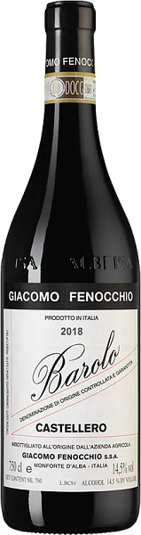 Barolo DOCG Castellero Giacomo Fenocchio, 0.75 л в Тюмени